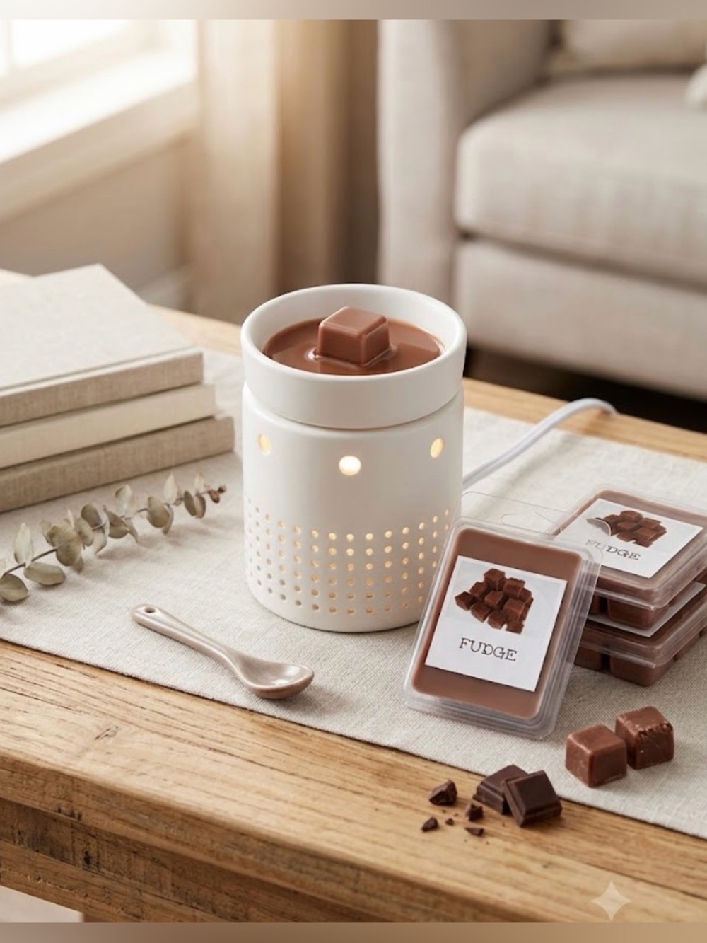 3 Pack Fudge Scented Wax Melts Highly Scented Bakery Chocolate Soy Wax Cubes